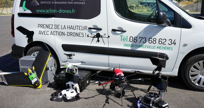 La flotte Action-Drones à Charleville-Mézières est au complet.