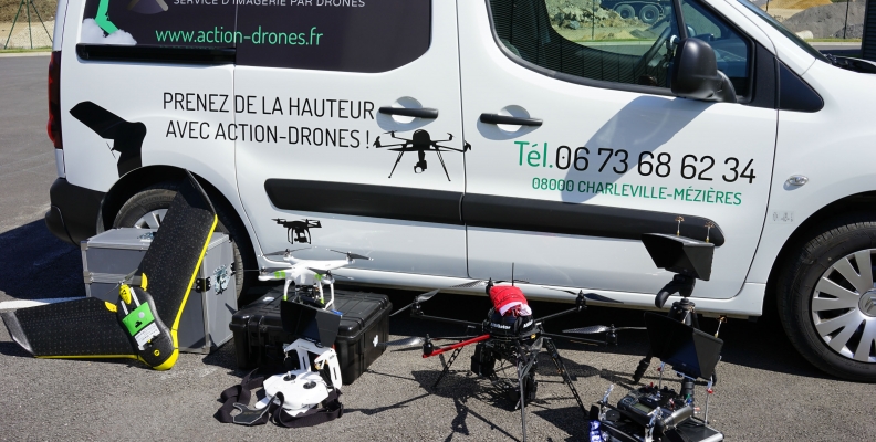 La flotte Action-Drones à Charleville-Mézières est au complet.