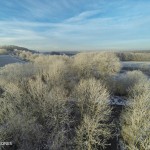 Paysage d’Ardennes en hiver par action-drones