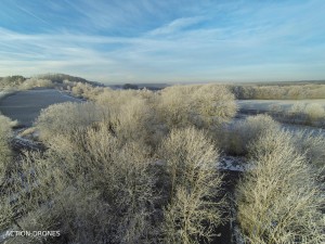 Paysage d’Ardennes en hiver par action-drones
