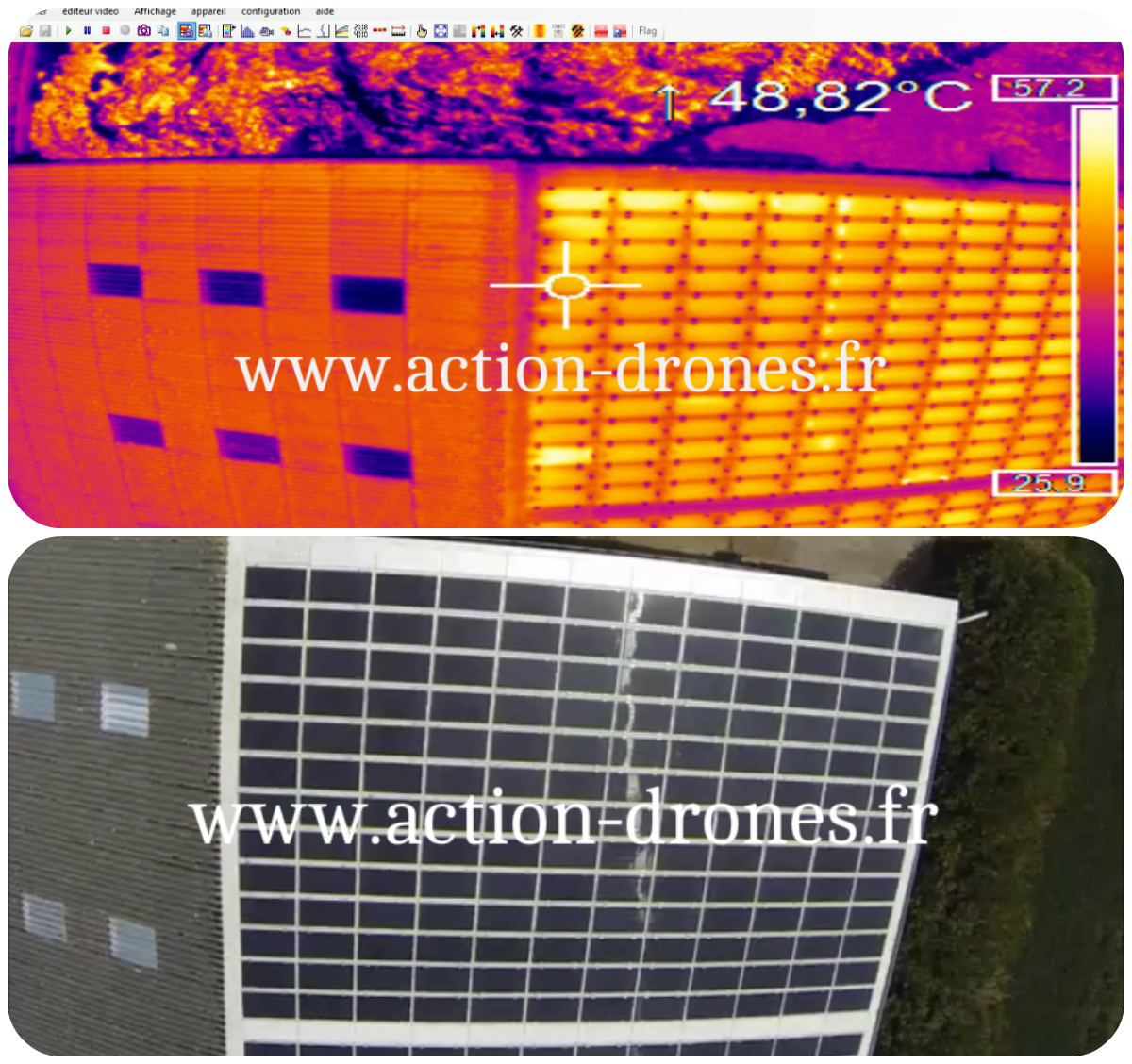 Inspection de panneaux photovoltaïques par drone (2)