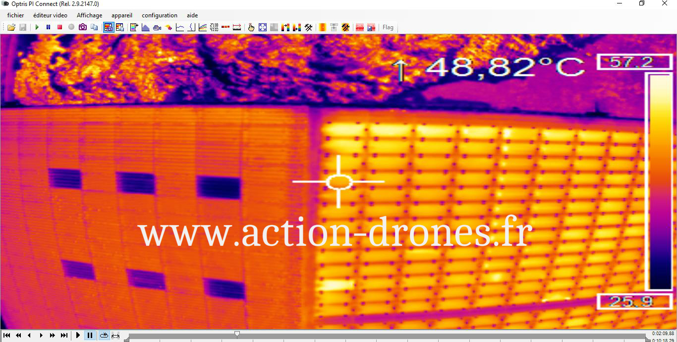Inspection de panneaux photovoltaïques par drone